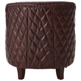 Luxe Coffee Leather Armchair