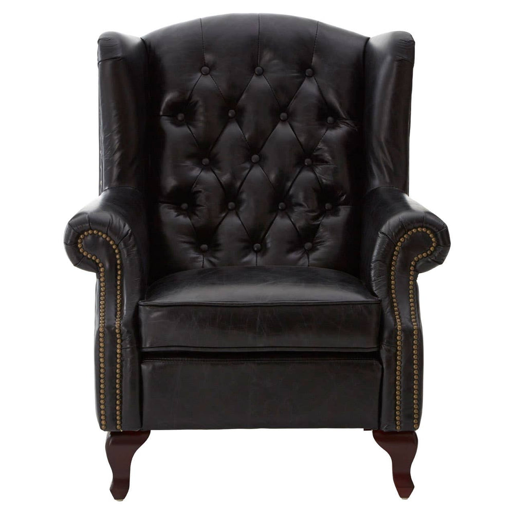 Heritage Leather Wingback Armchair