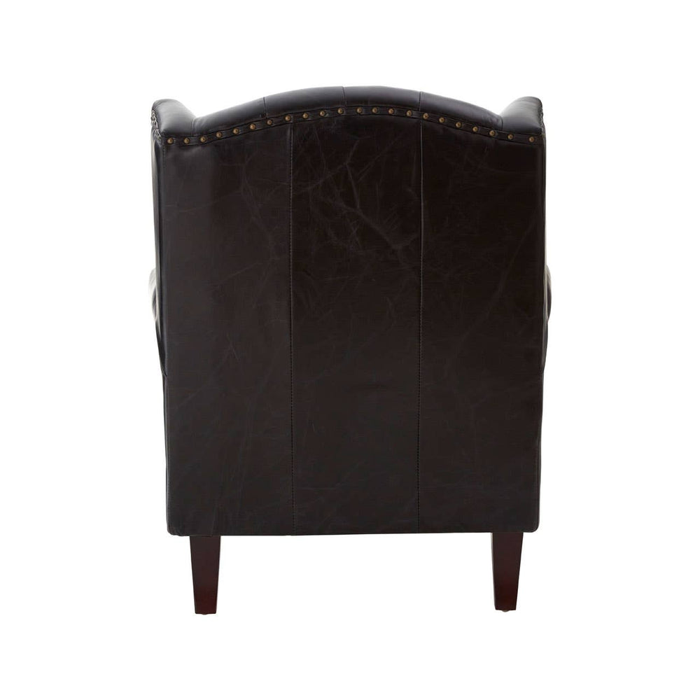 Heritage Leather Wingback Armchair