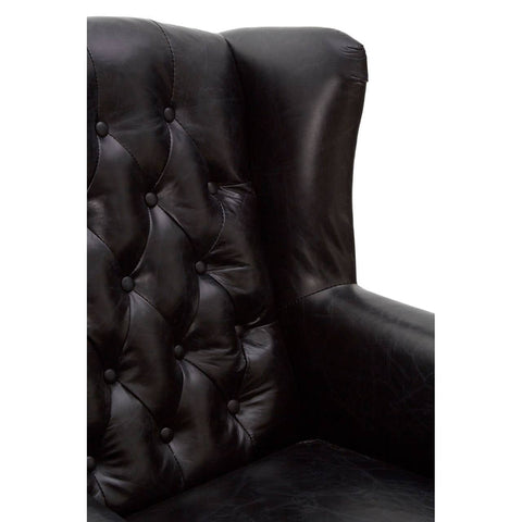 Heritage Leather Wingback Armchair