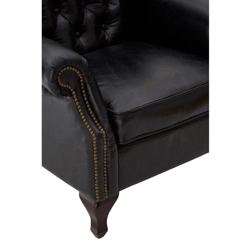 Heritage Leather Wingback Armchair