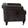 Sleek Grey Leather Armchair