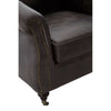 Sleek Grey Leather Armchair