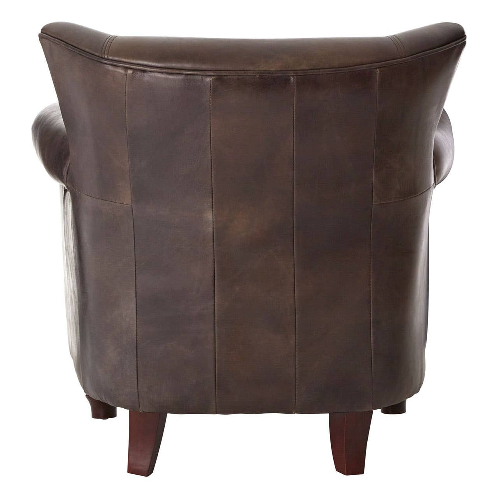 Regal Grey Leather Armchair