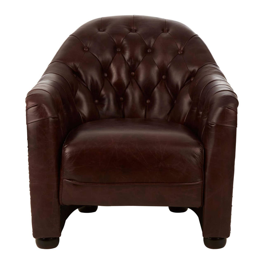 Luxe Buttoned Leather Armchair