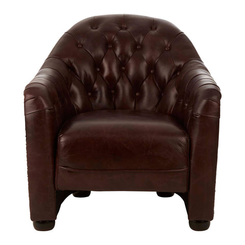 Luxe Buttoned Leather Armchair