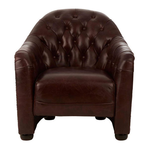 Luxe Buttoned Leather Armchair