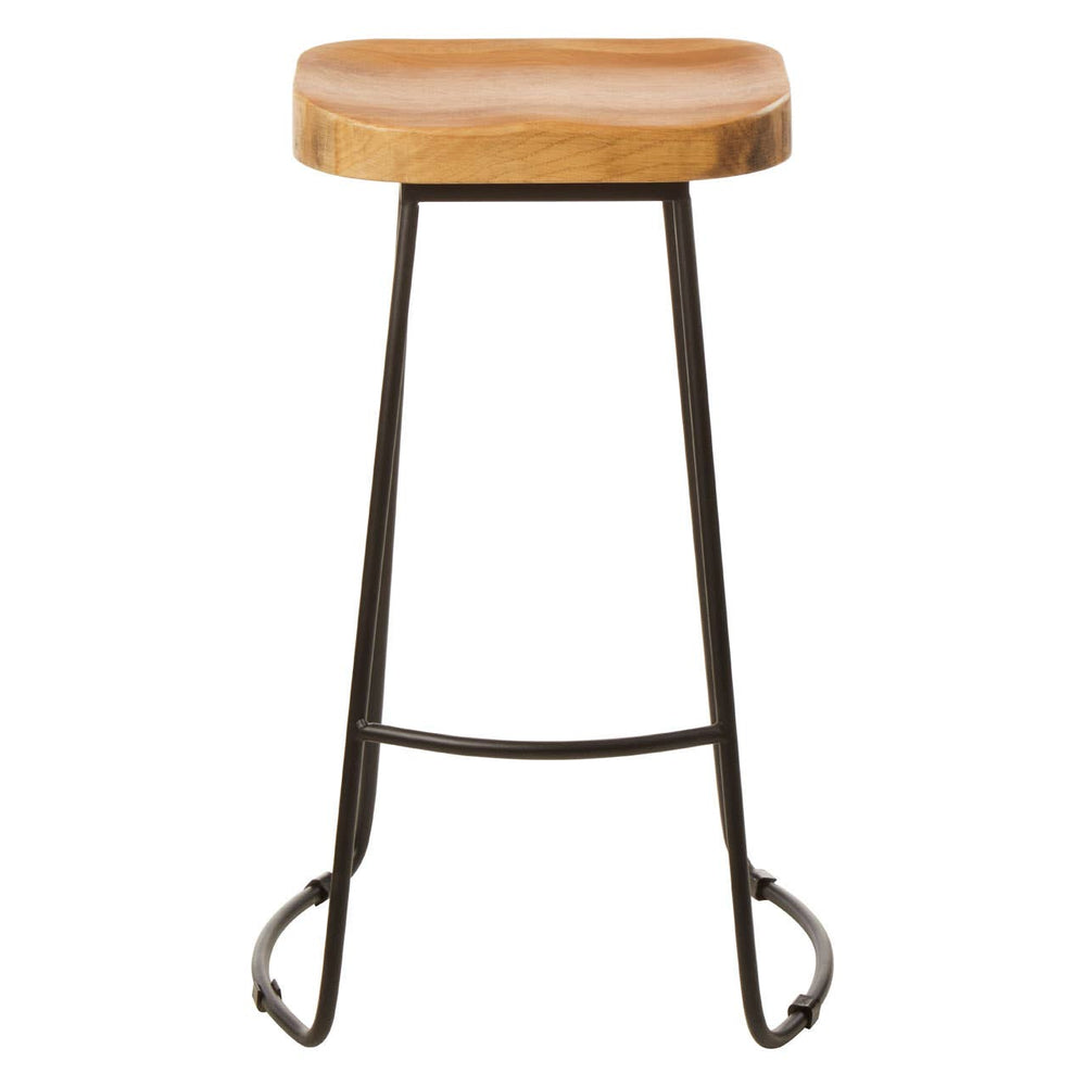 Modern Wood Metal Barstool
