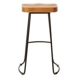 Modern Wood Metal Barstool