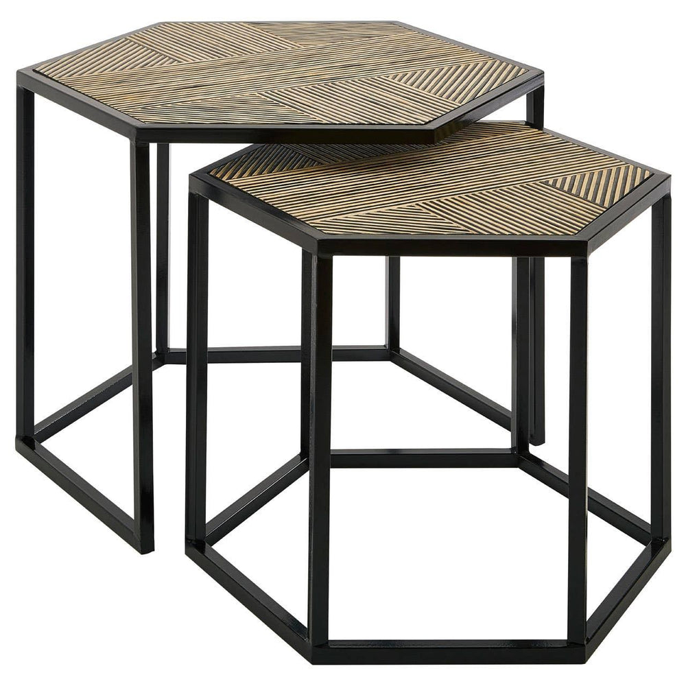 Bamboo Hex Side Tables