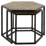 Bamboo Hex Side Tables