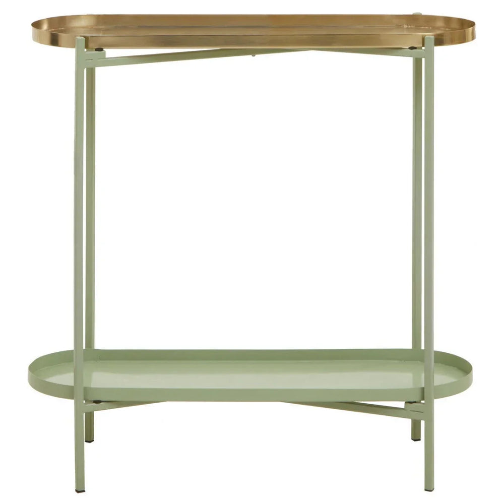Luxe Green & Gold Console