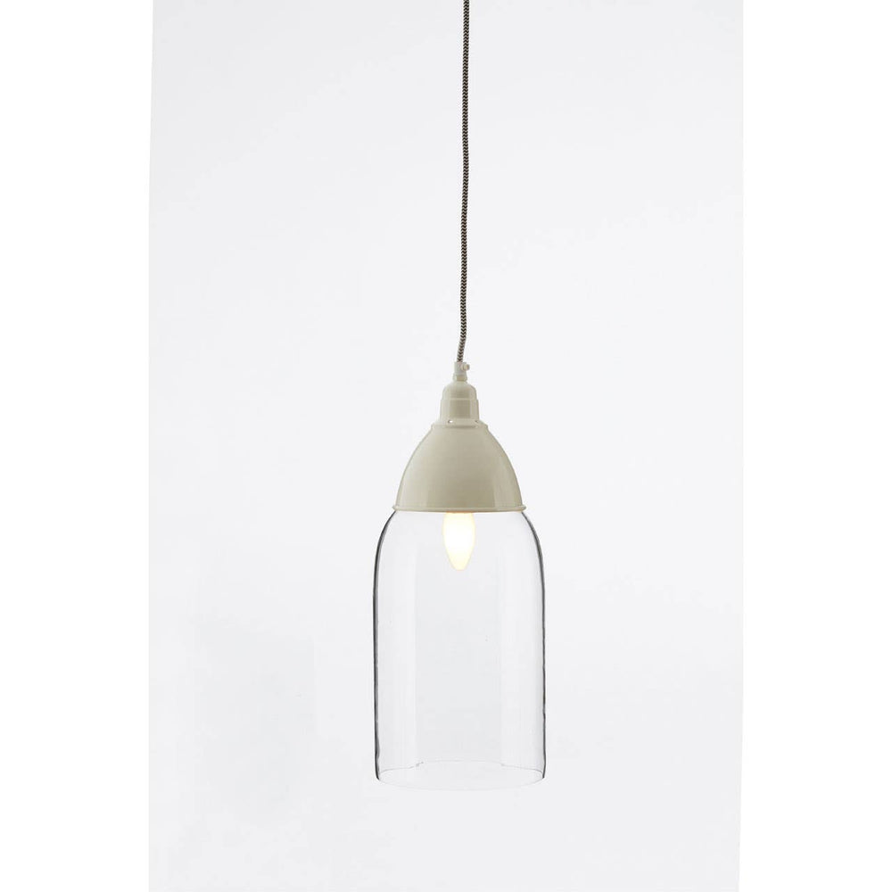 Sleek White Glass Pendant Light