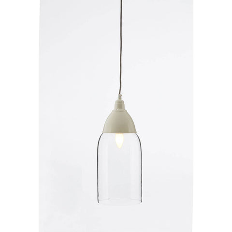 Sleek White Glass Pendant Light