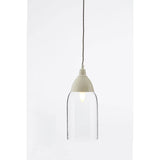 Sleek White Glass Pendant Light
