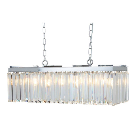 Crystal Chrome Pendant Light