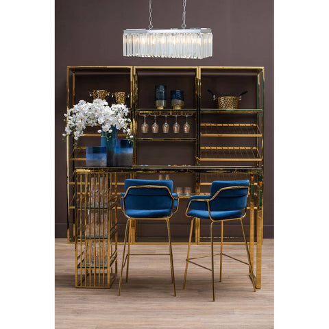 Crystal Chrome Pendant Light