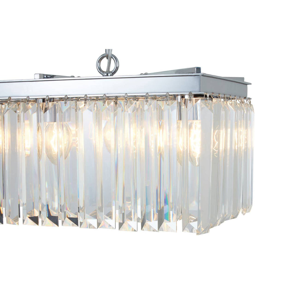 Crystal Chrome Pendant Light