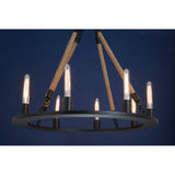 Golden Rope Iron Chandelier