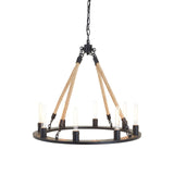 Golden Rope Iron Chandelier