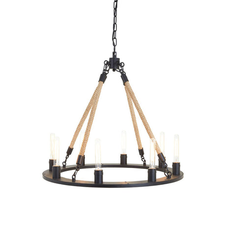 Golden Rope Iron Chandelier