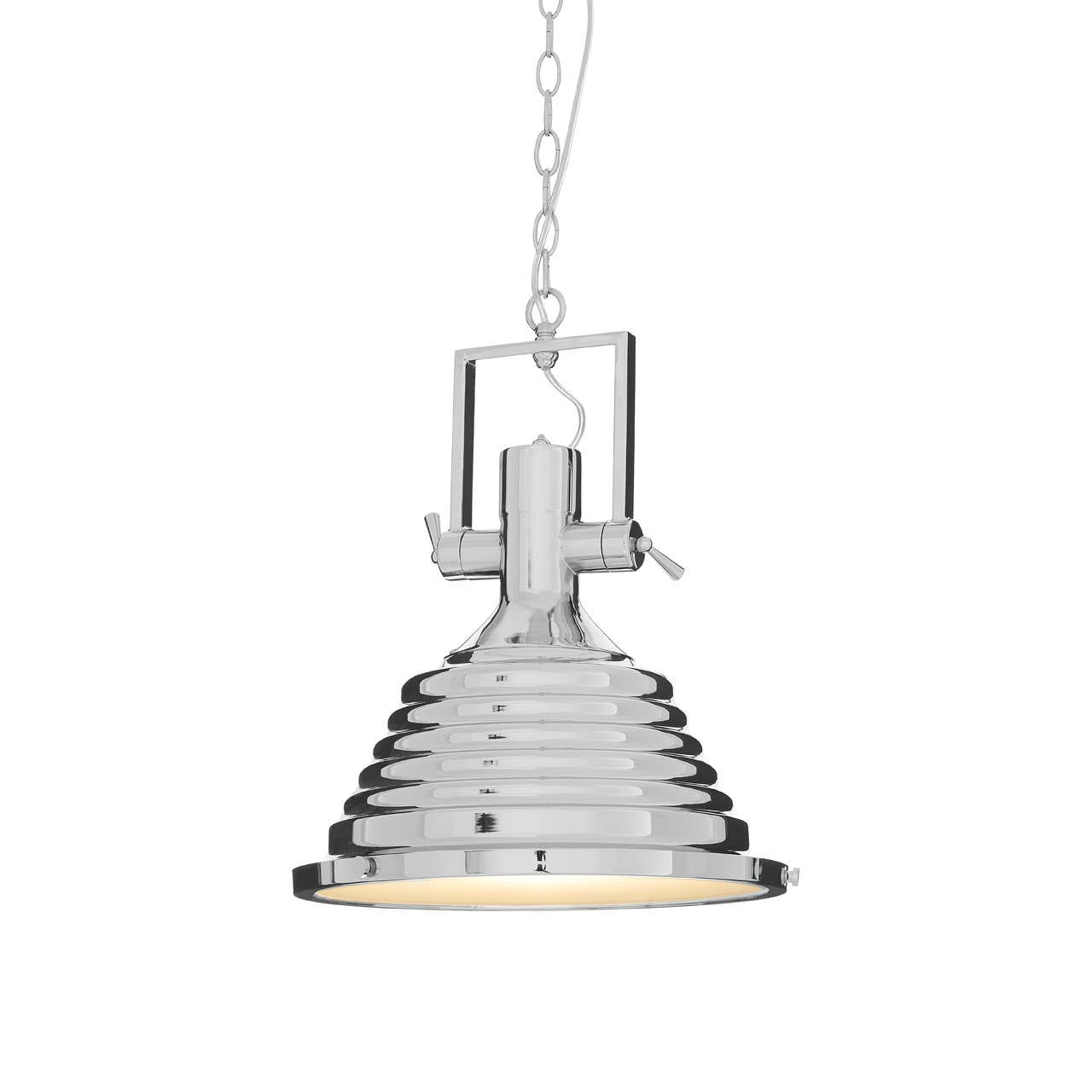 Chrome Layered Pendant Light