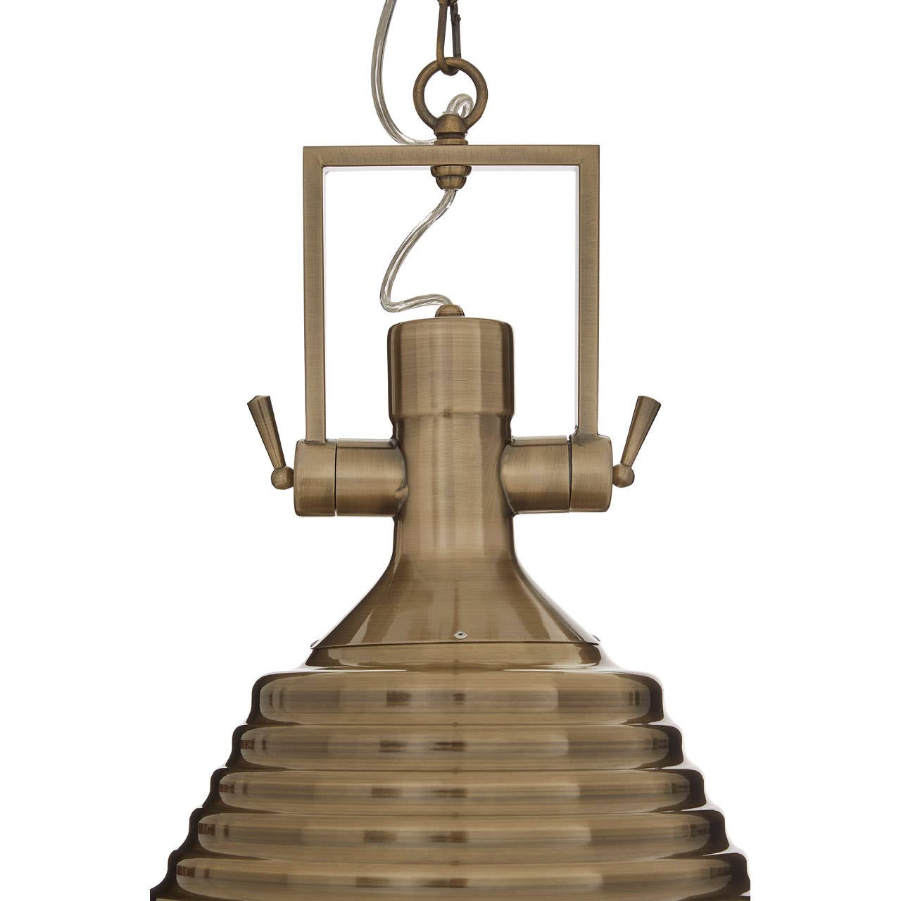 Stepped Brass Pendant Light
