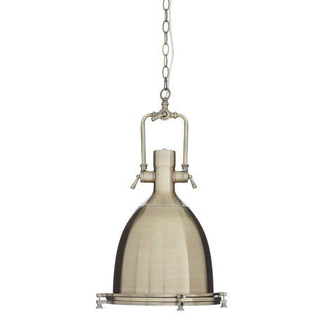 Vintage Brass Dome Pendant