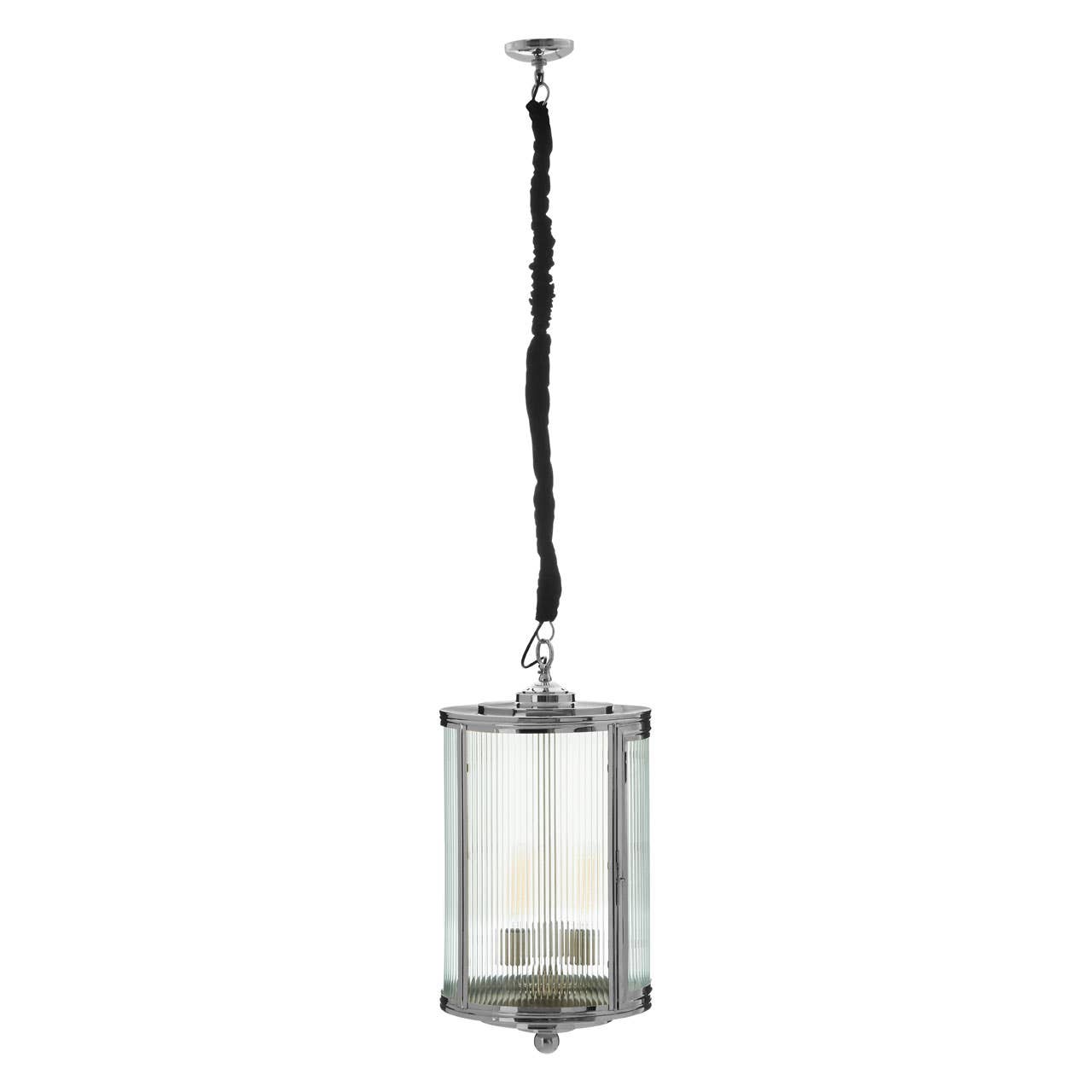 Glowing Ribbed Pendant Light
