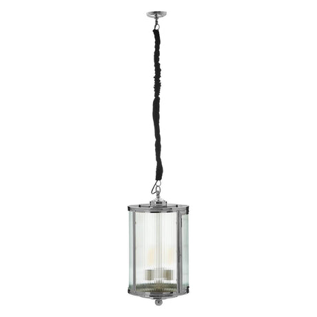 Glowing Ribbed Pendant Light