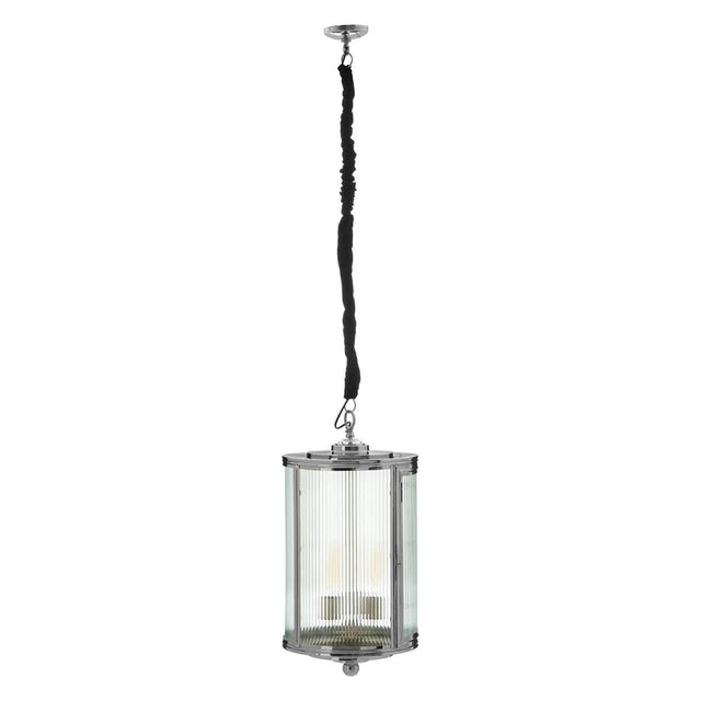 Glowing Ribbed Pendant Light