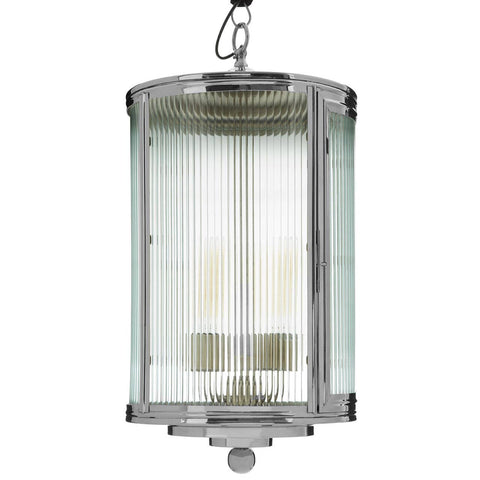 Glowing Ribbed Pendant Light