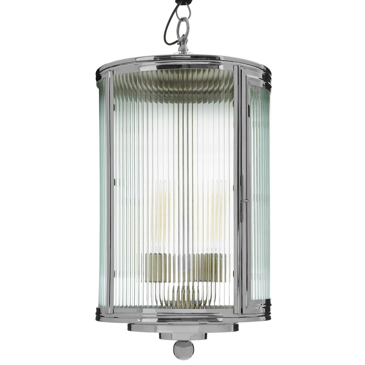 Glowing Ribbed Pendant Light