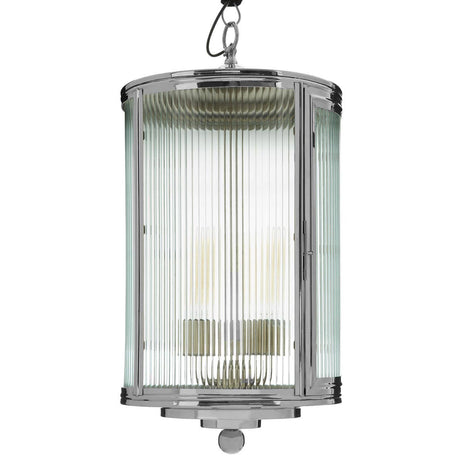 Glowing Ribbed Pendant Light