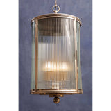 Glowing Ribbed Pendant Light