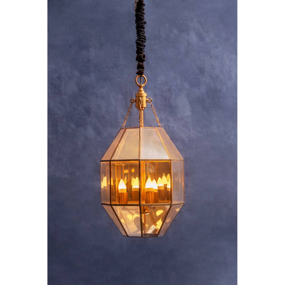 Geometric Brass Pendant Light