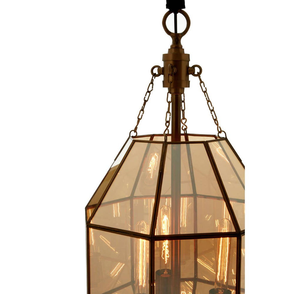 Geometric Brass Pendant Light
