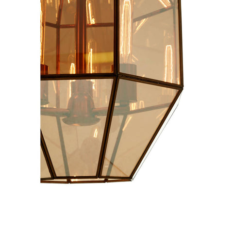 Geometric Brass Pendant Light
