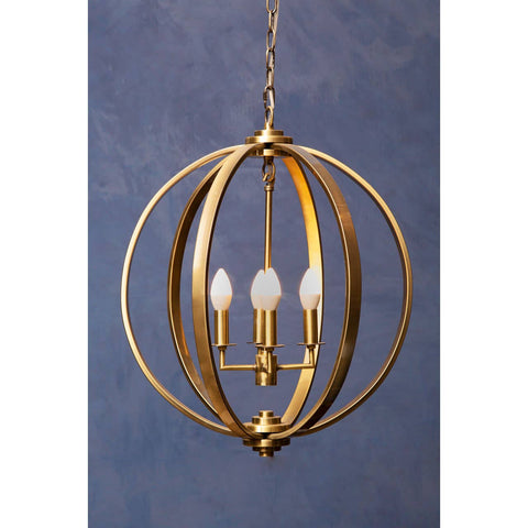 Orbital Brass Pendant Light