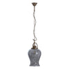 Rustic Silver Glass Pendant Light