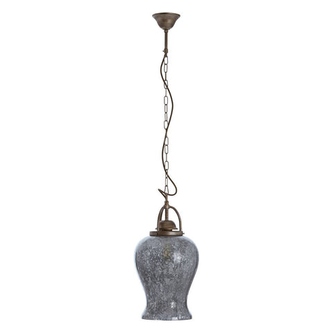 Rustic Silver Glass Pendant Light
