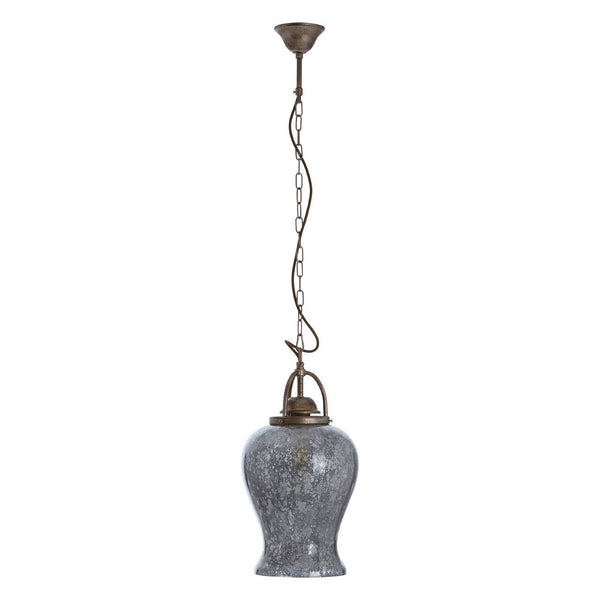 Rustic Silver Glass Pendant Light
