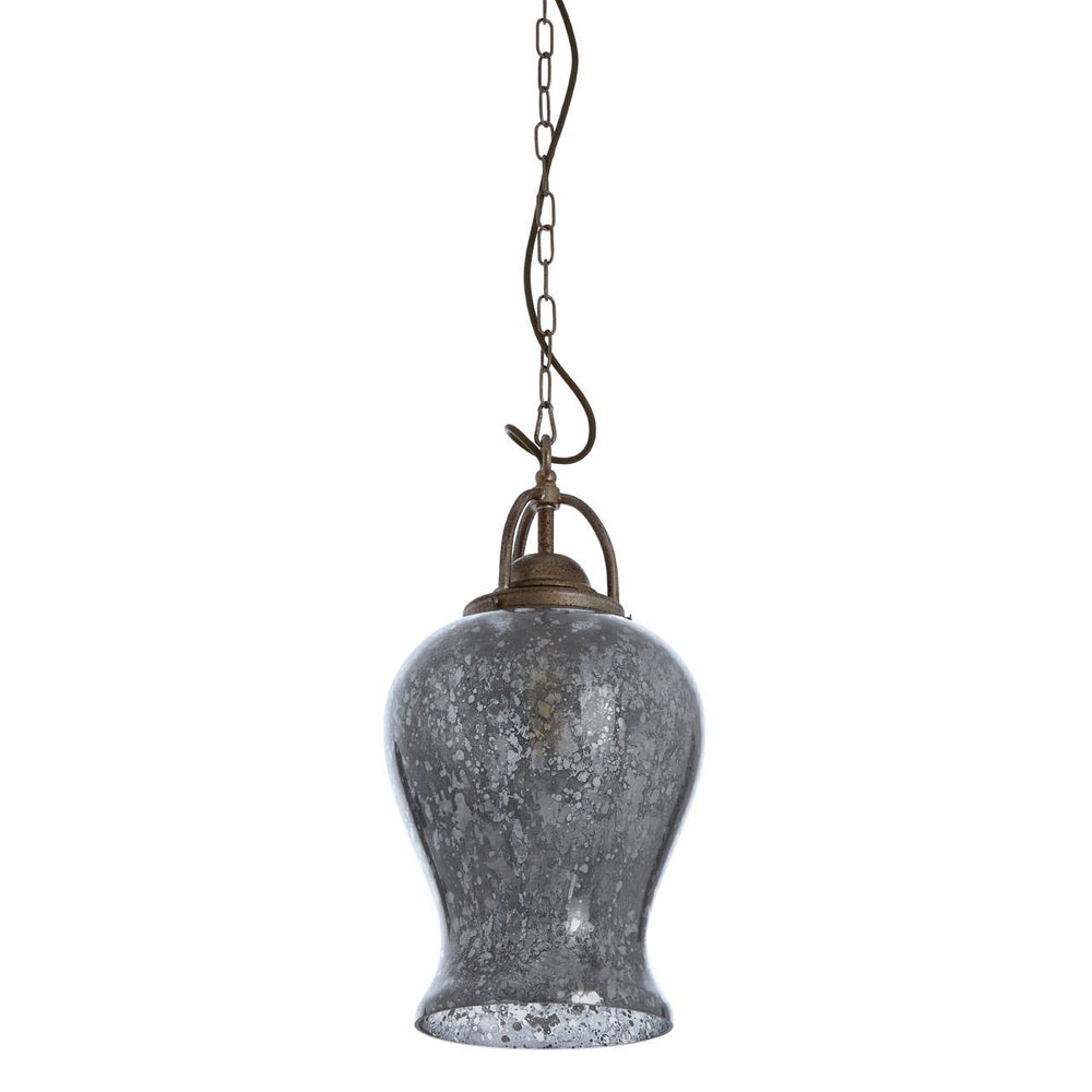 Rustic Silver Glass Pendant Light