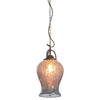 Rustic Silver Glass Pendant Light