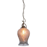 Rustic Silver Glass Pendant Light