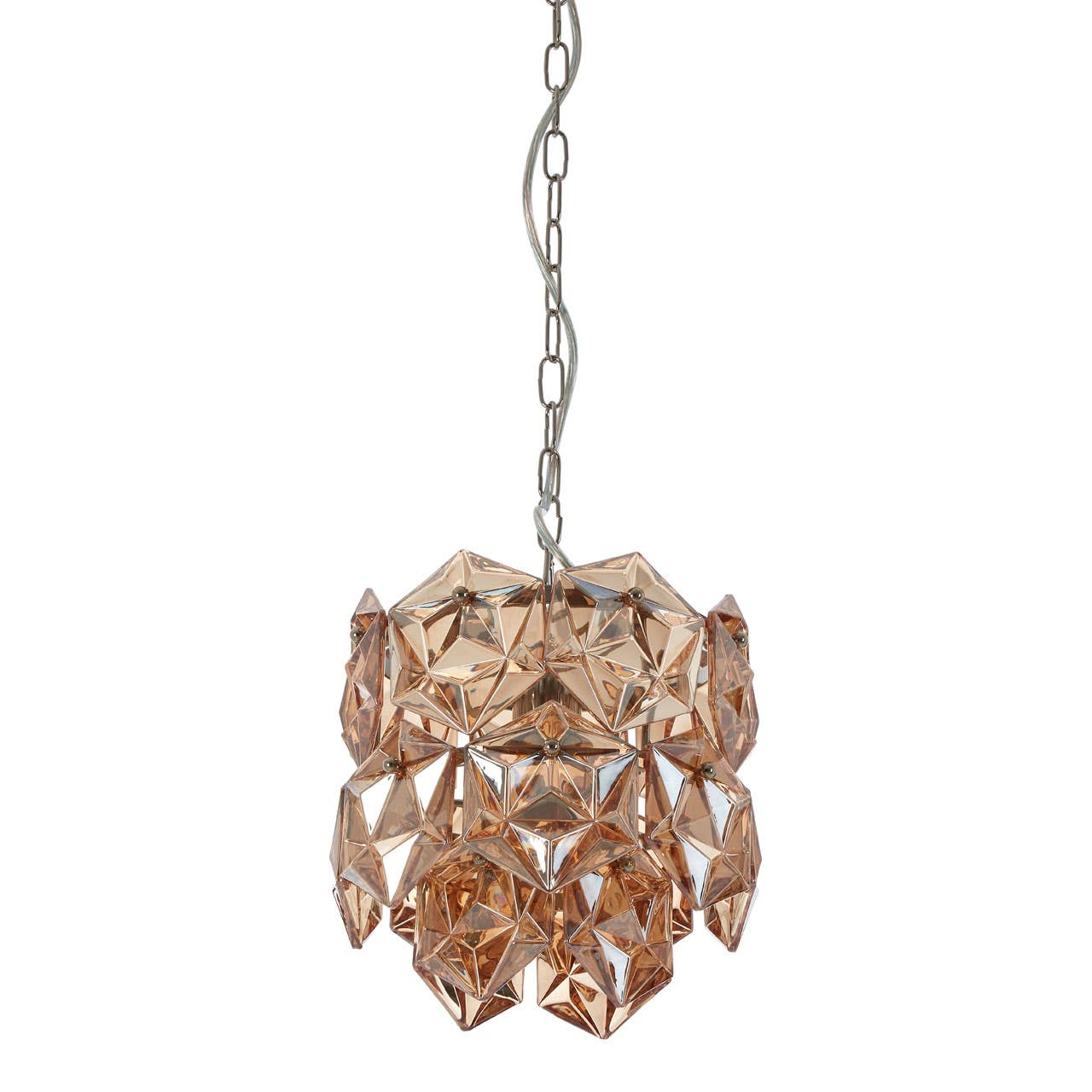 Amber Glass Chandelier Glow