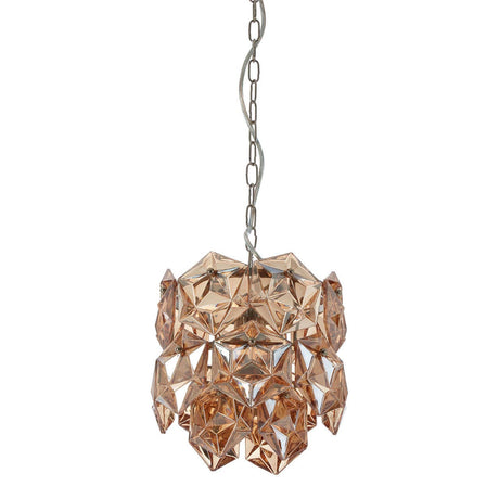 Amber Glass Chandelier Glow