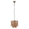 Amber Glass Chandelier Glow