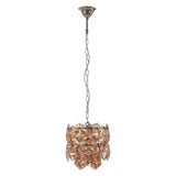 Amber Glass Chandelier Glow