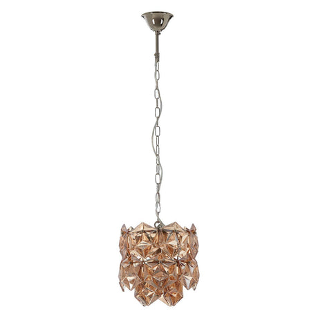 Amber Glass Chandelier Glow